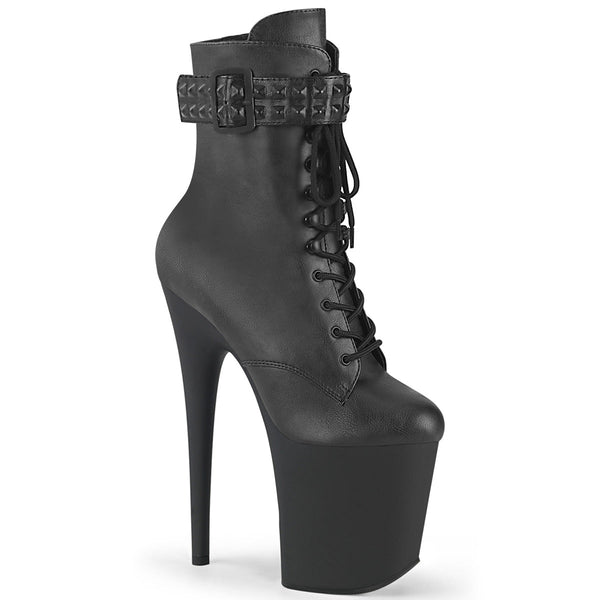 FLAMINGO-1020STR Plateau Stiefeletten - Schwarz von Pleaser