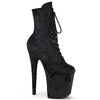 FLAMINGO-1020WR Plateau Stiefeletten Schwarz Matt Glitzer von Pleaser