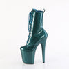 FLAMINGO-1040GP - Plateau Stiefeletten - Türkis Blau/Glitzer Lack von Pleaser – Ansicht 3