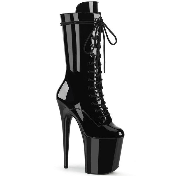 FLAMINGO-1050 Plateau Stiefeletten Schwarz von Pleaser