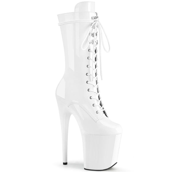 FLAMINGO-1050 Plateau Stiefeletten - Weiß von Pleaser