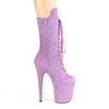 FLAMINGO-1050FS Plateau Stiefeletten Lila Samt von Pleaser – Ansicht 5