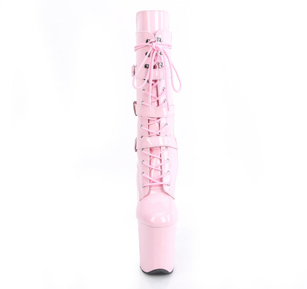 FLAMINGO-1053 Plateau Stiefel Rosa Lack von Pleaser – Ansicht 2