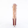 FLAMINGO-1054DC Plateau Stiefeletten Beige/Braun Lack von Pleaser – Ansicht 4