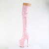 FLAMINGO-3000 - Plateau Overknee Stiefel - Rosa Lack von Pleaser – Ansicht 3