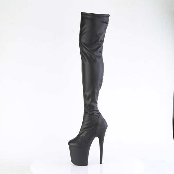 FLAMINGO-3000 - Plateau Overknee Stiefel - Schwarz Matt von Pleaser – Ansicht 3