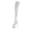 FLAMINGO-3000 - Plateau Overknee Stiefel - Weiß lack von Pleaser – Ansicht 3