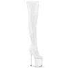 FLAMINGO-3000 - Plateau Overknee Stiefel - Weiß lack von Pleaser