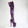 FLAMINGO-3020GP Plateau Overknee Stiefel Lila Glitzer von Pleaser – Ansicht 5