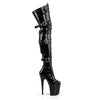 FLAMINGO-3028 Plateau Overknee Stiefel Schwarz von Pleaser – Ansicht 5