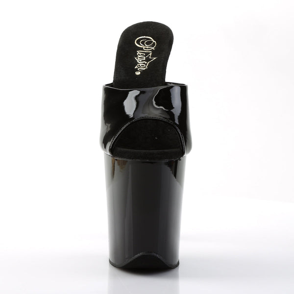 FLAMINGO-801 Plateau Pantoletten Schwarz von Pleaser – Ansicht 2