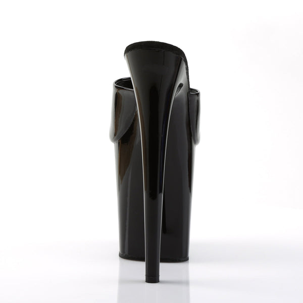 FLAMINGO-801 Plateau Pantoletten Schwarz von Pleaser – Ansicht 4
