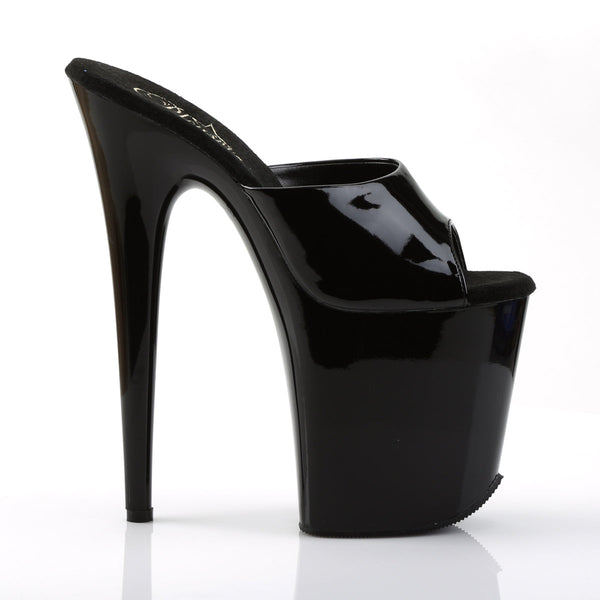 FLAMINGO-801 Plateau Pantoletten Schwarz von Pleaser – Ansicht 5