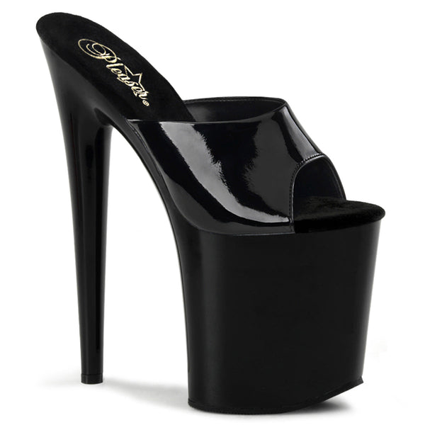 FLAMINGO-801 Plateau Pantoletten Schwarz von Pleaser