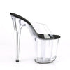 FLAMINGO-801 Plateau Pantoletten Schwarz/Transparent von Pleaser – Ansicht 5
