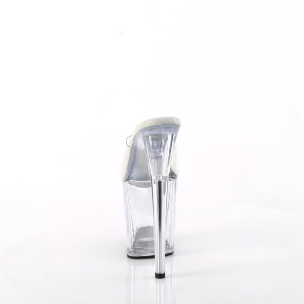 FLAMINGO-801 Plateau Pantoletten Transparent von Pleaser – Ansicht 4