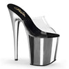 FLAMINGO-801 Plateau Pantoletten Chrom von Pleaser