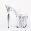 FLAMINGO-801G Plateau Pantoletten Silber von Pleaser – Ansicht 5