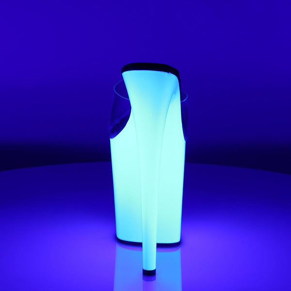 FLAMINGO-801UV Plateau Pantoletten Weiß UV von Pleaser – Ansicht 4