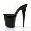 FLAMINGO-802 Plateau Pantoletten Transparent/Schwarz von Pleaser – Ansicht 3