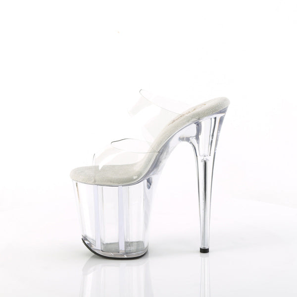 FLAMINGO-802 Plateau Pantoletten transparent von Pleaser – Ansicht 3