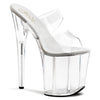 FLAMINGO-802 Plateau Pantoletten transparent von Pleaser