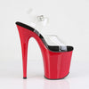 FLAMINGO-808 Plateau Sandaletten Rot Lack von Pleaser – Ansicht 5