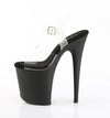 FLAMINGO-808 Plateau Sandaletten Schwarz/ Transparent von Pleaser – Ansicht 3