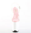 FLAMINGO-808 Plateau Sandaletten Weiß/ Rosé von Pleaser – Ansicht 2