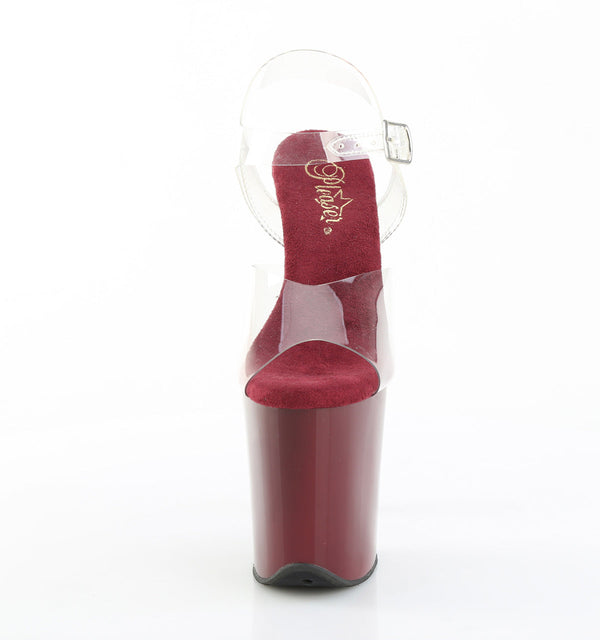 FLAMINGO-808 Plateau Sandaletten Rot von Pleaser – Ansicht 2