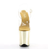 FLAMINGO-808 Plateau Sandaletten Gold von Pleaser – Ansicht 2