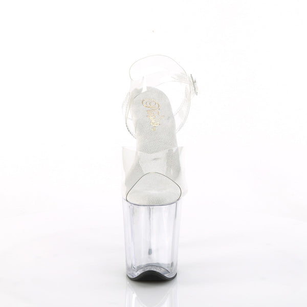 FLAMINGO-808 Plateau Sandaletten Transparent von Pleaser – Ansicht 2