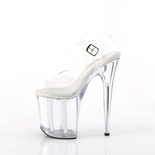 FLAMINGO-808 Plateau Sandaletten Transparent von Pleaser – Ansicht 3