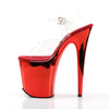 FLAMINGO-808 Plateau Sandaletten Rot Chrome von Pleaser – Ansicht 3