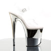 FLAMINGO-808 Plateau Sandaletten Silber von Pleaser – Ansicht 5