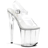 FLAMINGO-808 Plateau Sandaletten Transparent von Pleaser