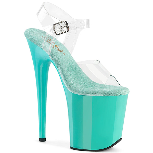 FLAMINGO-808 Plateau Sandaletten Türkis von Pleaser