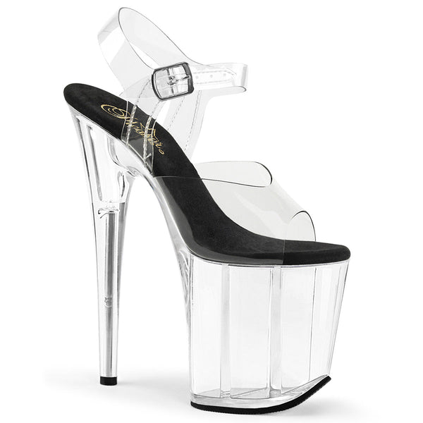 FLAMINGO-808 Plateau Sandaletten Transparent von Pleaser