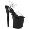 FLAMINGO-808 Plateau Sandaletten Schwarz/ Transparent von Pleaser