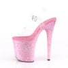 FLAMINGO-808CF Plateau Sandaletten - Pink Glitzer von Pleaser – Ansicht 3