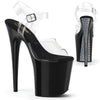 FLAMINGO-808CRS-2 Plateau Sandaletten - Transparent/Schwarz von Pleaser