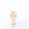 FLAMINGO-808FUR Plateau Sandaletten Beige Lack Kunstfell von Pleaser – Ansicht 4
