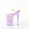 FLAMINGO-808FUR Plateau Sandaletten Lila Lack Kunstfell von Pleaser – Ansicht 3