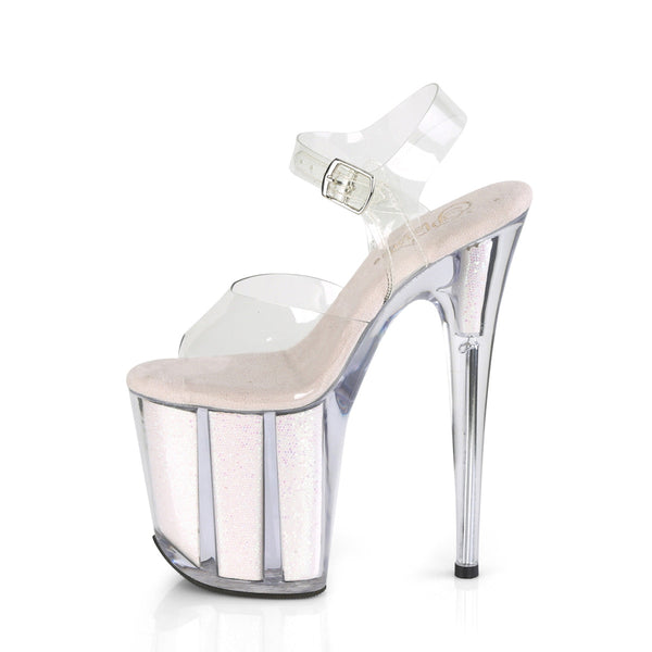 FLAMINGO-808G Plateau Sandaletten Opal Rosa von Pleaser – Ansicht 3