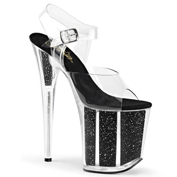 FLAMINGO-808G Plateau Sandaletten Schwarz von Pleaser