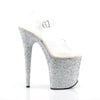 FLAMINGO-808LG Plateau Sandaletten Glitzer von Pleaser – Ansicht 5