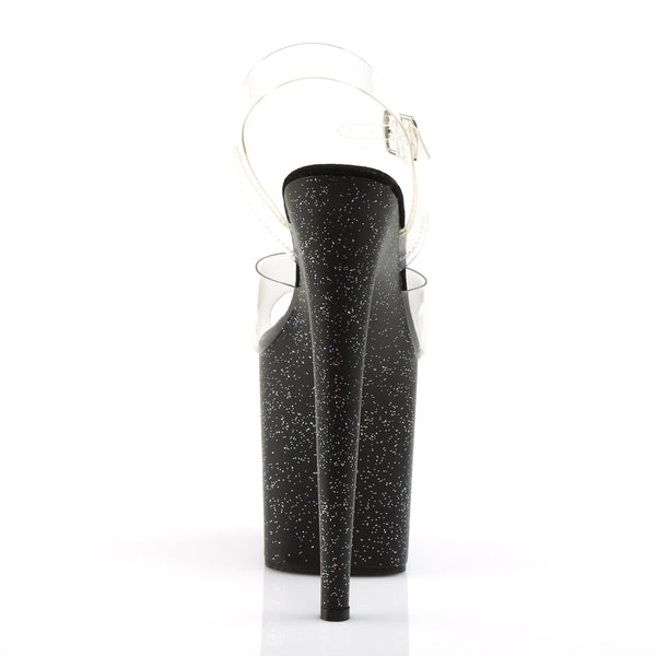 FLAMINGO-808MG Plateau Sandaletten Schwarz von Pleaser – Ansicht 4