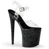 FLAMINGO-808MG Plateau Sandaletten Schwarz von Pleaser