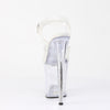 FLAMINGO-808MMG Plateau Sandaletten Transparent Glitzer von Pleaser – Ansicht 4