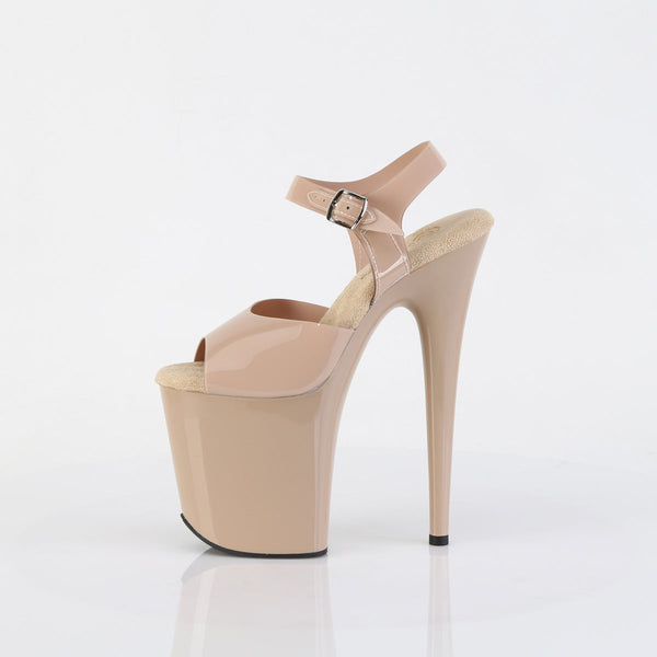 FLAMINGO-808N Plateau Sandaletten - Creme von Pleaser – Ansicht 3